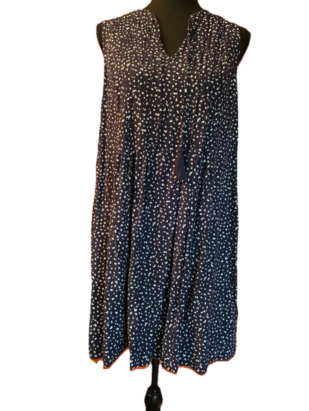 Old Navy Women’s SL BOHO Navy Print Midi Dress, Size M